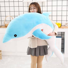 30-160CM kawaii soft dolphin plush toy plush cloth doll cotton animal nap pillow creative children's toys birthday gift girl 2024 - buy cheap
