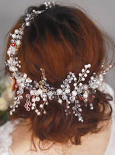 Accesorios exóticos para el cabello de novia para boda, corona de perlas negras, diadema de cristal brillante, joyería para el cabello para mujer 2024 - compra barato