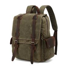 Mochilas escolares de lona de estilo universitario para hombre, morral informal de cuero para estudiantes, diario, mochila grande para ordenador portátil, mochila de viaje sólida 2024 - compra barato