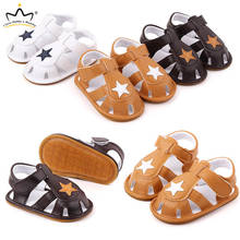 Cute Star Baby Sandals Summer Baby Boy Shoes Soft PU Leather Non-slip Infant Newborn Toddler Shoes 0-1Y 2024 - buy cheap