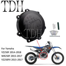 Мотоцикл для мотокросса ABS пластик крышка сцепления двигателя Защита черный для Yamaha YZ250F 2014-2018 WR250F 2015-2017 2024 - купить недорого
