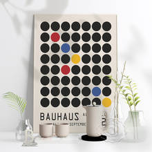 Bauhaus 1923 weimar geometria impressão da arte da parede, exposição bauhaus cartaz, minimalismo nórdico redondo dot parede imagem decoração de casa arte 2024 - compre barato