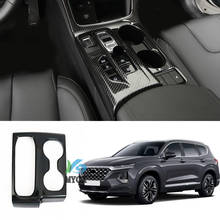 Embellecedor de fibra de carbono para Hyundai Santa Fe IX45 2019, soporte decorativo de marco, pegatina, cubierta, accesorios de estilismo para coche 2024 - compra barato