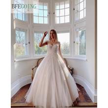 Tulle Lace Beading Sweetheart Floor-Length Princess A-Line Wedding Dresses Chapel Train Strapless Bridal Gowns 2024 - buy cheap
