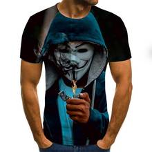 Hot Sale Clown T Shirt Men/women Joker Face 3D Printed Terror Fashion T-shirts summer short sleeve t-shirts man wholesalers tops 2024 - buy cheap