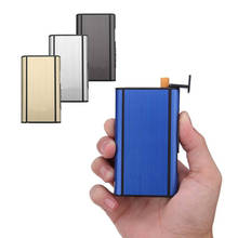 Caixa de fumaça modelo masculino, à prova de vento, liga de alumínio, automática, tipo cigarro 2024 - compre barato