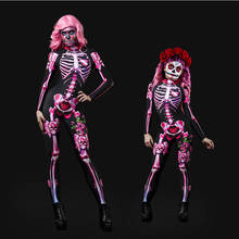 Halloween Cosplay Skeleton Jumpsuit Scary Costume For Women Kids Spooky Fancy Dress Day of The Dead Mummy Horror Carnival Party 2024 - buy cheap