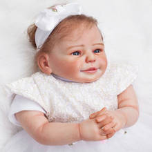Collectible bebe reborn bonecas detalhe pintado à mão algodão corpo silicone renascer bebê recém-nascido menina bebês vivo boneca brinquedos presente 2024 - compre barato