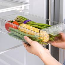 Подвесной ящик для хранения в холодильнике, коробка для хранения еды, фруктов, яиц, пластиковый поднос для сохранения свежести, бытовая коробка для яиц 2024 - купить недорого