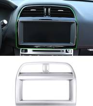 ABS Chrome Navigation Screen Frame Cover Trim 1pc For Jaguar XE XEL F-Pace X761 2018 2024 - buy cheap