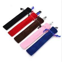 5 Pcs /sset Velvet Pen Pouch Holder Single Pencil Bag Pen Case With Rope For Rollerball /Fountain/Ballpoint Pen 2024 - buy cheap