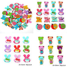 Colorful Mixed Cartoon Animal Wooden Buttons Scrapbooking Crafts DIY Kids Clothing Accessories Sewing Decoration Anchor Decor 2024 - buy cheap