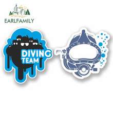 EARLFAMILY 13cm x 8.7cm For Scuba Diving Funny Car Stickers Waterproof Occlusion Scratch Suitable For VAN RV SUV Vinyl Material 2024 - buy cheap