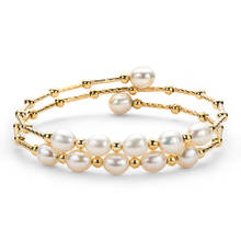 Lnngy fashion 14k gold filled charm bracelet for women 100% natural freshwater pearl twisted bracelet elegant gifts 2024 - buy cheap