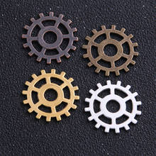 8pcs/lot 25mm Antique gold Alloy Gear Charm Jewelry Pendant Findings for Jewelry Making Free shipping 2024 - buy cheap
