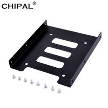 CHIPAL-Base de adaptador de montaje de Metal para disco duro, soporte de disco duro SSD HDD de 2,5 pulgadas a 3,5 pulgadas, 8 tornillos, para carcasa de PC 2024 - compra barato