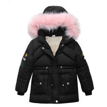 ARLONEET Kids Girl Boy Winter Faux Fur Hooded Padded Parka Down Zip Coat Puffer Jacket Overcoat Hoodie Thick Outerwear CA16 2024 - buy cheap