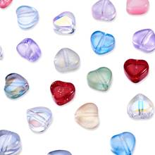 100pcs Transparent Glass Beads Heart Star Oval Shape Spray Painted for DIY Jewelry Making Handmade Craft Accessories 2024 - buy cheap