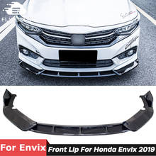 3 PCS Splitters ABS Material Black Front Shovel Spoiler Diffuser Bumper Chin Lip For Honda Envix 2019 Up 2024 - buy cheap