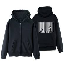 Prison Break Anarchy Break Bar Code Jail Consumerism Revolution Man Boy Coat Full Zip Hoodie Fleece Hooded Jacket ZIIART 2024 - buy cheap