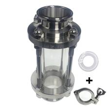 1.5" Tri Clamp Clover Sanitay Flow Sight Glass Diopter Fit 38mm Pipe OD SUS 304 Stainless Steel Fitting Homebrew Diary Product 2024 - buy cheap