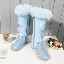 Winter Warm Girl Boots Baby Toddler Shoes Warm Plush Girls Low-Heel Sequins Outdoor Soft-Soled Non-Slip Shoes Snow Boots 2024 - buy cheap