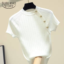 Blusas blancas de manga corta para Mujer, Blusas ajustadas, 2021, 50 2024 - compra barato