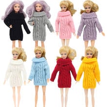 1PCS Handmade Knitted Pure Cotton Sweater Dress Tops Options Doll Clothes Accessories for 1/6 Barbies Doll 11.5 Inch Girl Toy 2024 - buy cheap