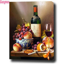 DIY diamond embroidery Wine and Fruit full square round diamond painting cross stitch kit 5D mosaic stickers Kitchen decoration 2024 - buy cheap