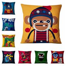 Street Hip Hop Culture Printed Pillowcase Cute Animals Cushion Decorative Pillow Home Pillow Decoration Christmas Decorations 2024 - buy cheap