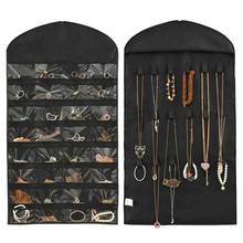 46x81cm Jewelry Hanging Storage Necklace Bracelet Earring Pouch Organizer Display BagJewelry Hanging Bag Storage Ear Ring Chain 2024 - buy cheap