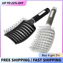 Hair Scalp Massage Comb Hairbrush Bristle Nylon Women Wet Curly Detangle Hair Brush for Salon Hairdressing Styling Tools 2024 - buy cheap