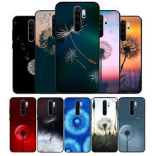 Dandelion flor preta silicone caso de telefone para redmi nota 9 8 7 pro s 8t 7a capa 2024 - compre barato