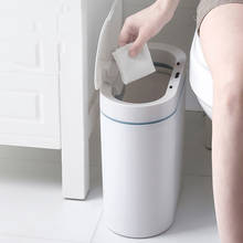 Cubo de basura con Sensor inteligente, papelera electrónica automática para el Hogar, baño, cocina, inodoro, impermeable 2024 - compra barato