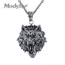 Modyle 316L stainless steel hot sell wolf men necklace Punk Vintage wolf head pendant Necklace Fashion Jewelry 2024 - buy cheap