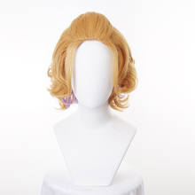 Cater Diamond Wig Cosplay From Twisted-Wonderland Curly Orange Purple Mixed Short Synthetic Hair Cosplay Wig + Wig Cap 2024 - buy cheap