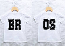 Camiseta a juego de Big Bro Lil Bro para niños, camisetas de manga corta de verano, camiseta de hermanos gemelos, Idea de regalo 2024 - compra barato