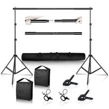 Photo 3m Wide Cross Bar 2m Tall Backdrop Stand Background Support System Kit with Clamp Sand Bag Carry Bag Photography Studio 2024 - buy cheap