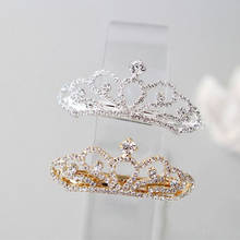 Crystal Princess Small Tiara Barrettes Girls Crystal Party Head Jewelry Crown Hair Clip Accessories 2024 - buy cheap