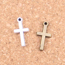 32pcs Charms For Jewelry Making christian cross 9x19mm Antique Silver Plated Pendants DIY Handmake Bracelet Necklace 2024 - buy cheap