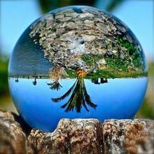Bola de cristal de vidro transparente 80mm, adereços de fotografia bola de cristal artificial decorativa, adereços para fotos, presentes 2024 - compre barato