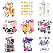 Iron-on Transfers for Clothing Ironing Patches on Clothes Stickers Animal Heat Transfer Vinyl Diy Letters Patch Fusible Stripe A 2024 - buy cheap