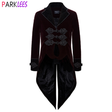 Chaqueta Steampunk bordada de lujo para hombre, traje victoriano para Halloween, disfraz gótico, traje Vintage, uniforme 2024 - compra barato