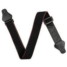 New Guitar Strap with 3 Pick Holders 100% Soft Cotton Strap for Bass Electric & Acoustic Guitars (Black) 2024 - buy cheap