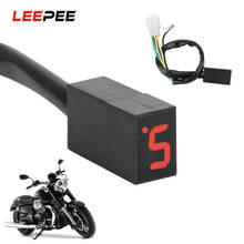 LEEPEE-Sensor de palanca de cambios para motocicleta, indicador de marchas, pantalla LED roja, 5 marchas, Universal, SUV, modificación de motocicleta 2024 - compra barato