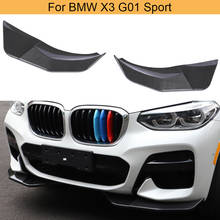 Divisores de parachoques delantero, accesorio de carbono para BMW X3 G01 M Sport 2018-2020, alerón ABS negro brillante 2024 - compra barato