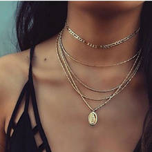 Charm Multi-Layer Chain Choker Necklace Virgin Mary Pendant Necklace Women Fashion Statement Jewelry collares de moda 2020 2024 - buy cheap