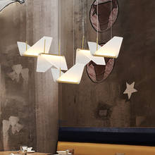Luz LED colgante de cobre para restaurante, Bar, cafetería, lámpara de acrílico creativa, accesorios de arte nórdico para cabecera de dormitorio 2024 - compra barato