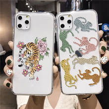 Wild Tiger Panther-funda transparente para iPhone, carcasa de TPU suave, Pantera, leopardo, para iPhone 12, XR, XS, 11 Pro Max, 13, 7, 7Plus, 8, 8Plus, X 2024 - compra barato