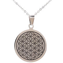 Fleur De Vie Stainless Steel Hollowed Lasered Flower Of Life Necklace Sacred Geometry Accessories Jewelery Mothers Day Gift 2024 - buy cheap